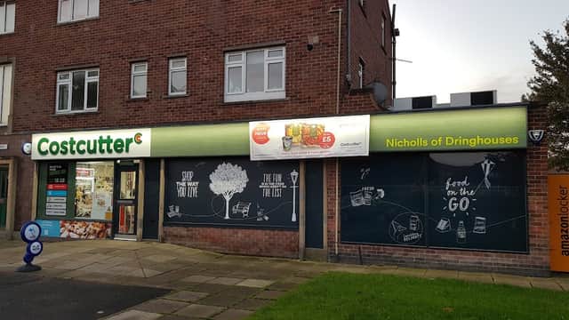 Best-one & Bargain Booze corner shop with signage, chalkboard art, and a Costcutter store nearby in York, Yorkshire.