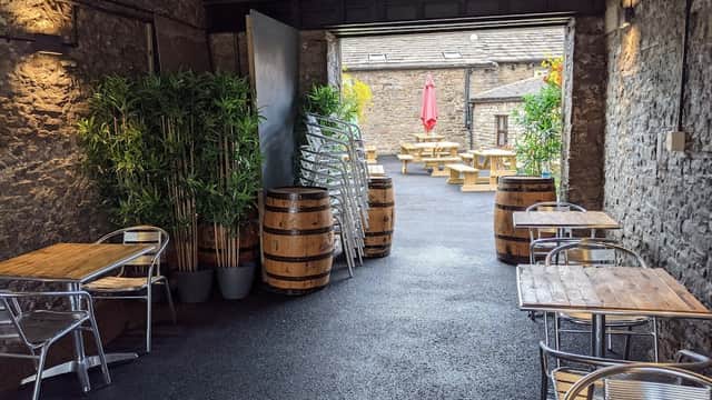 Food & drink at The White Hart Inn Beer Garden in hawes