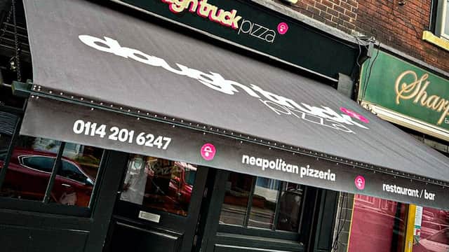 Dining at Dough Truck Pizza in sheffield