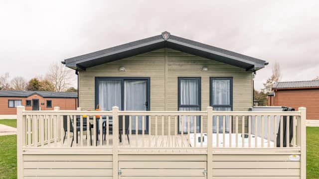 Accommodation at Honeysuckle Lodge with Hot Tub in allerthorpe