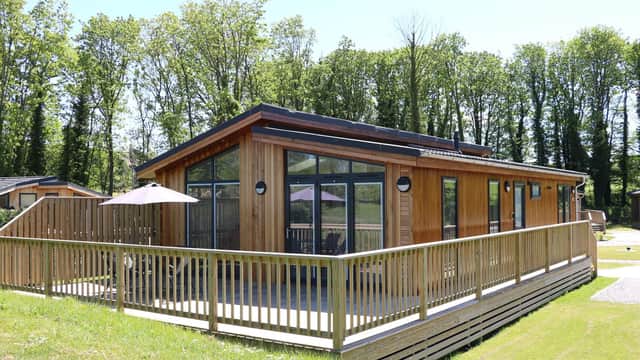 Accommodation at Woodpecker Lodge in bell busk