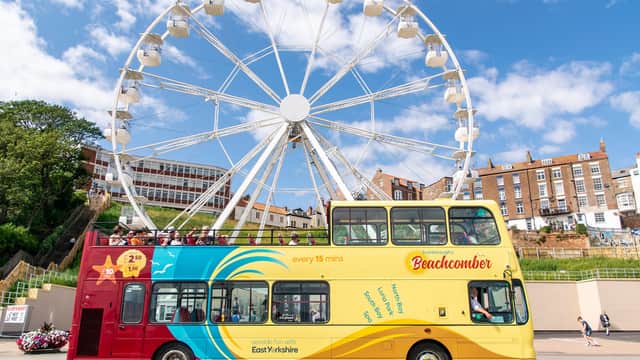 Beachcomber Red Seafront Open Top Bus - Tour in scarborough