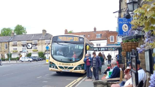 Bus Stop at Feathers Hotel - Bus Stops in helmsley