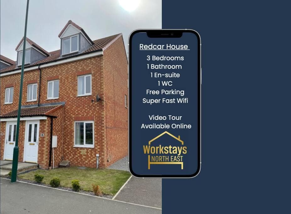 Redcar House - New build Sleeps 6 Workstays UK