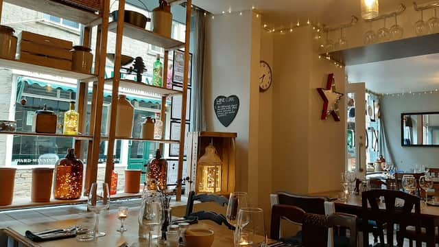 Dining at Slow Food Kitchen in cross roads
