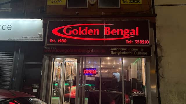 Dining at Golden Bengal in hull