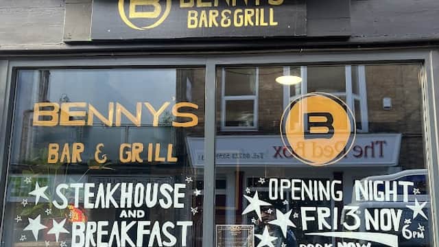 Dining at Bennys bar & grill filey in filey