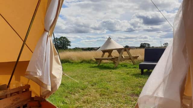 Accommodation at Luxury 5m bell tent with log burner near Whitby in scaling north yorkshire