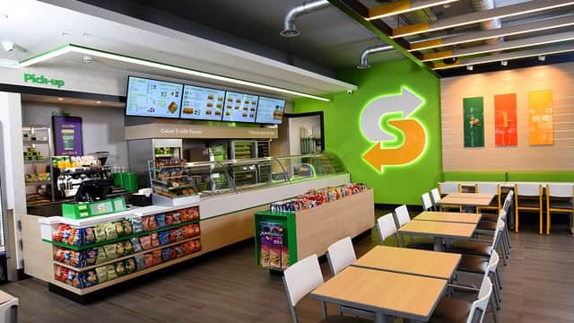 Dining at Subway in beeston