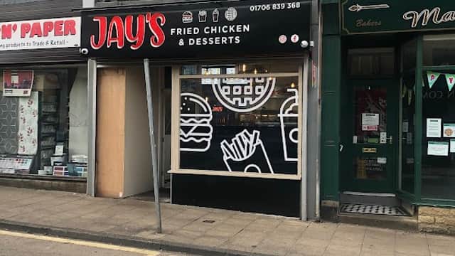 Dining at Jay's Fried Chicken & Desserts in todmorden