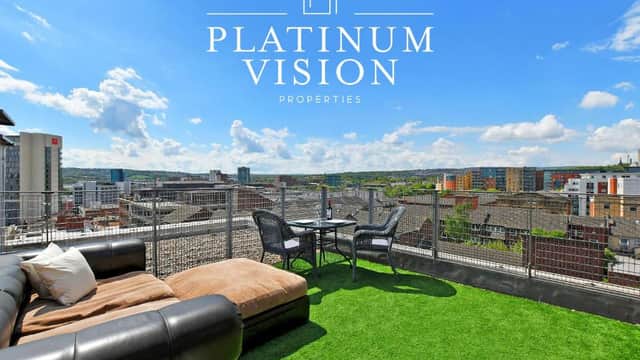 Accommodation at Sheffield Penthouse with Rooftop Terrace & FREE Parking in sheffield