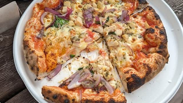 Dining at Dough Baby Pizza in saltaire