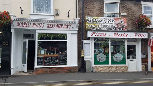 Dining at Marco Polo Pizzeria in great driffield