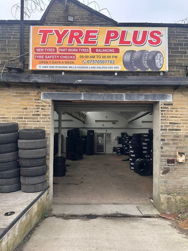 TYRE PLUS “New Tyres, Partworn Tyres, Punchers Repair,”