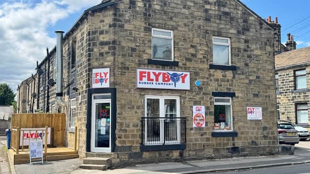 Dining at Flyboy Burger Company Ltd in farsley
