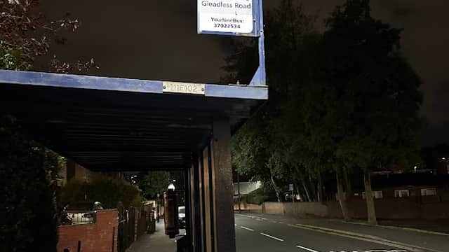 Bus Stop at Carrfield Road/Gleadless Road - Bus Stops in heeley