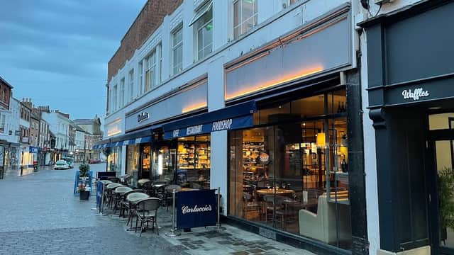 Dining at Carluccio's in beverley