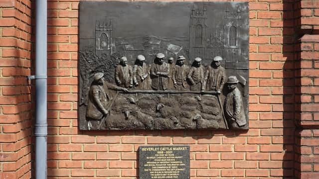 Beverley Cattle Market Plaque - Historic Site in beverley