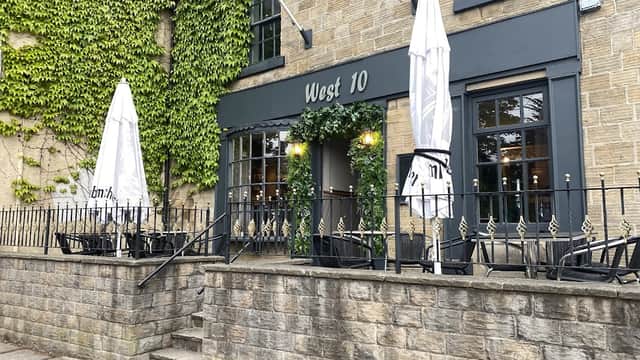 Dining at West 10 Bar & Kitchen in nether edge