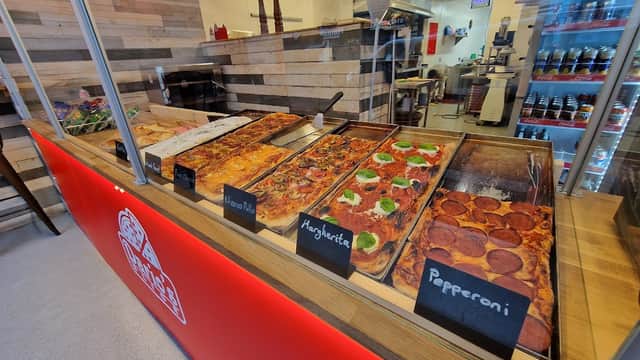 Dining at Dario's Slice in halifax