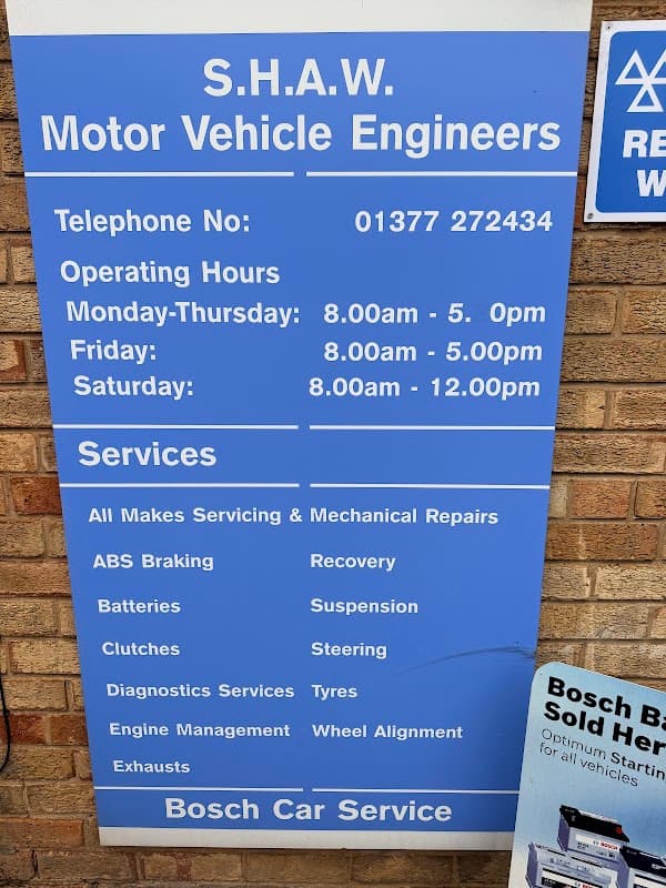 Shaw Motor Vehicle Engineers