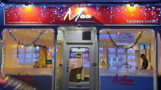 Dining at Maa Indian Restaurant in hornsea