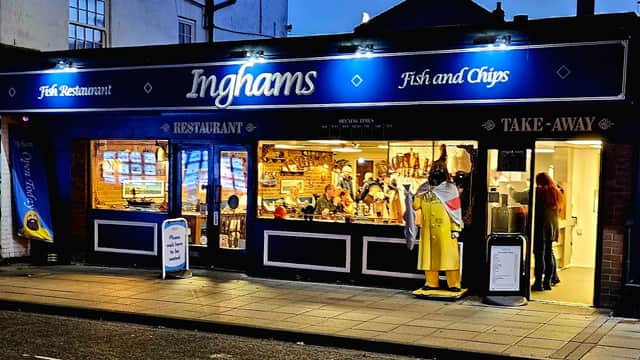 Dining at Inghams Fish Restaurant in filey