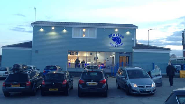 Dining at Marina Fish and Chips Restaurant and Takeaway in eastwood