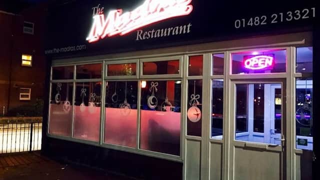 Dining at The Madras Restaurant in hull