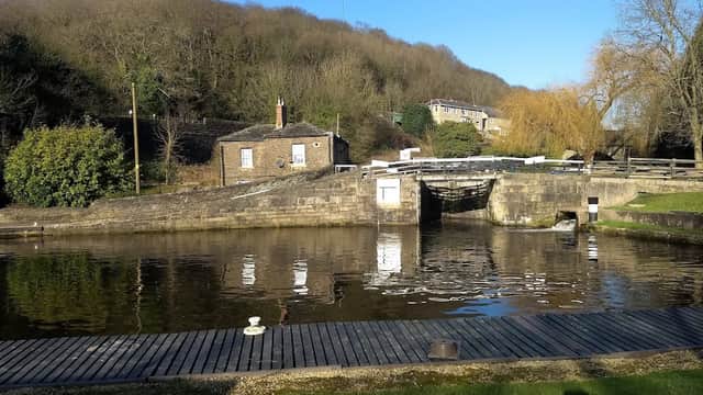 Salterhebble Top Lock - Historic Site in halifax