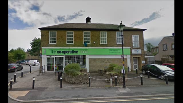 Co-operative Food store in Gargrave, Yorkshire, with a Pay & Display parking area and lampposts in view.