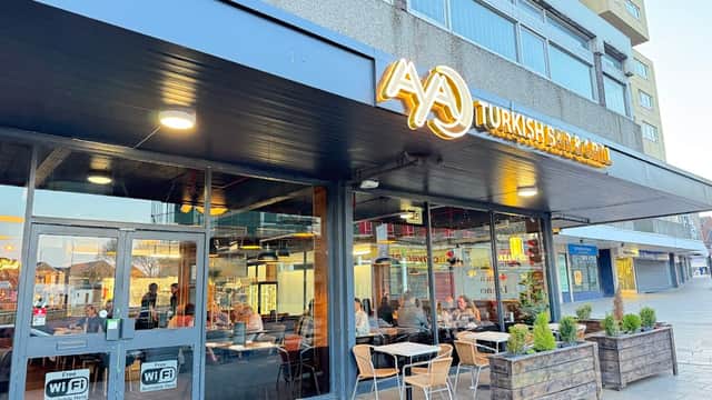 Dining at Aya Turkish Bar & Grill in wakefield