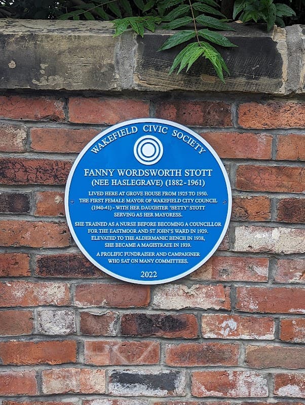 Blue Plaque: Home of Fanny Wordsworth Stott