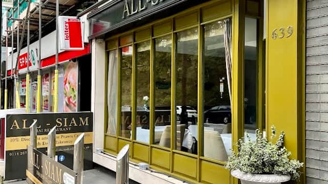 Dining at All Siam Thai Restaurant in sheffield