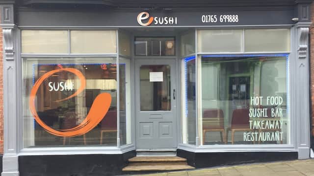 Dining at E sushi in ripon
