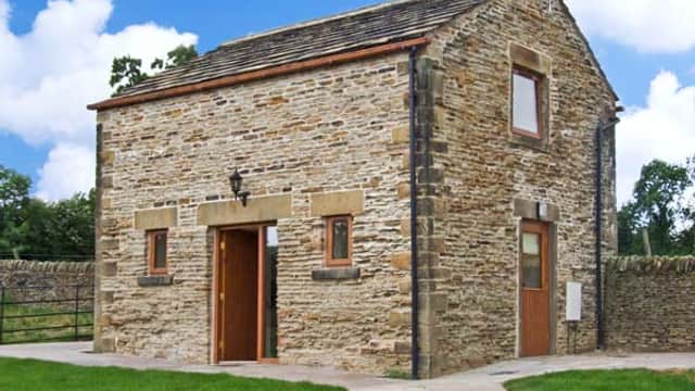 Accommodation at Hollins Wood Bothy in hood green