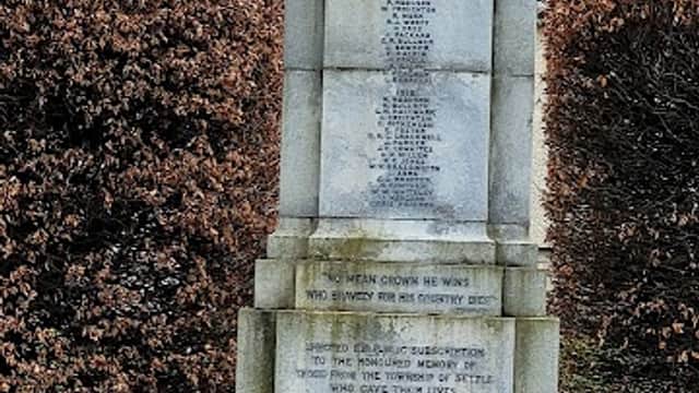 War Memorial Cenotaph, Settle - War Memorials in settle