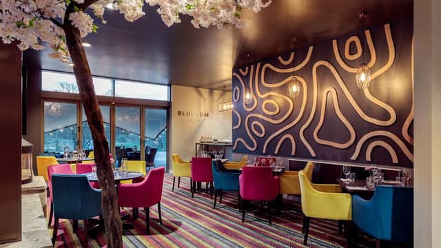 Dining at Blossom Kitchen in bell busk