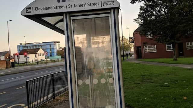 Bus Stop at Cleveland Street/St James Street - Bus Stops in doncaster