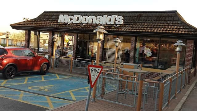 Dining at McDonald's in doncaster