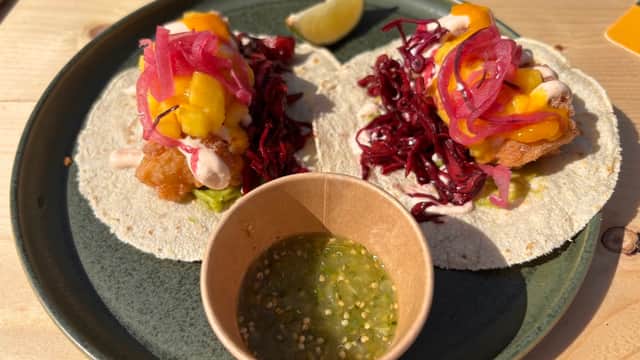 Dining at Dia Del Taco in hebden bridge