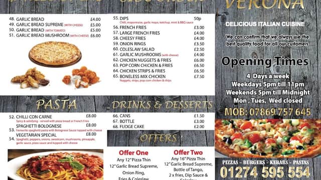 Verona Pizza - Takeaway in baildon