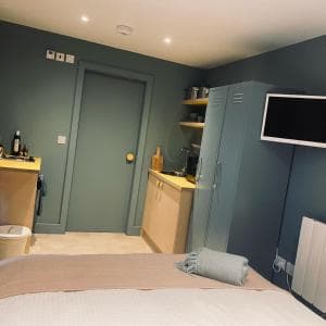 Brand new, cool, contemporary, cedar wood studio.