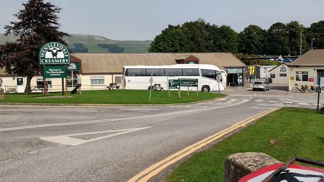 Bus Stop at Wensleydale Creamery - Bus Stops in hawes