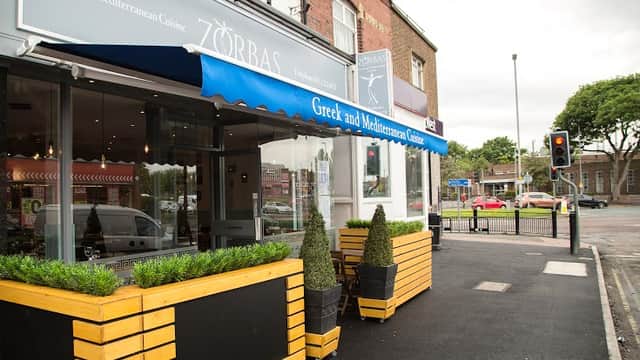 Dining at Zorbas Bar and Grill in killingbeck