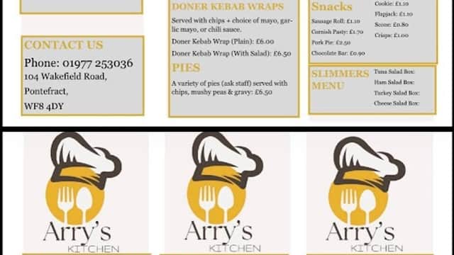 Dining at Arrys Kitchen in featherstone