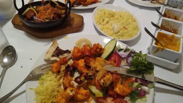 Dining at Taste of India in bedale