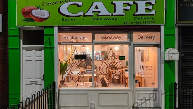 Dining at Coconut Cafe in hull