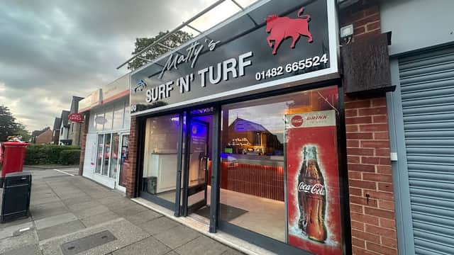 Dining at Mattyβs Surf & Turf in brough