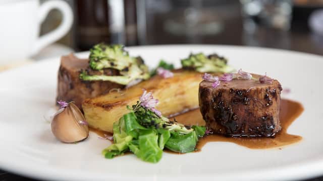 Dining at The Clevedon Restaurant in denton north yorkshire